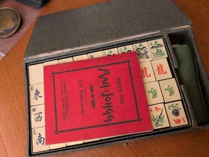Vintage 1923 Mah-Jongg Parker Brothers 144 Tiles Complete Game in Box w/booklet - Picture 1 of 23
