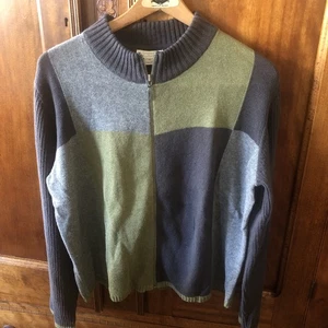 Suéter para mujer Christopher And Banks manga larga cremallera frontal tejido gris/grn XL - Imagen 1 de 8