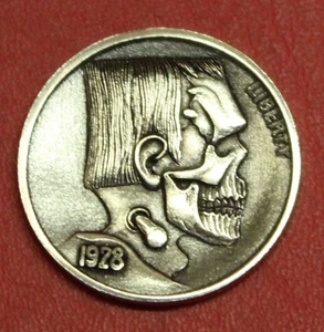 HOBO Buffalo Nickel Frankenstein níquel real EE. UU. níquel - Imagen 1 de 2