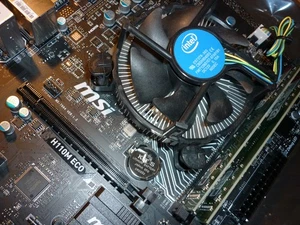 Bundle MSI H110M-ECO Mainboard+Intel i5-7400 CPU+8GB DDR4 RAM+Kühler+Blende TOP! - Bild 1 von 3