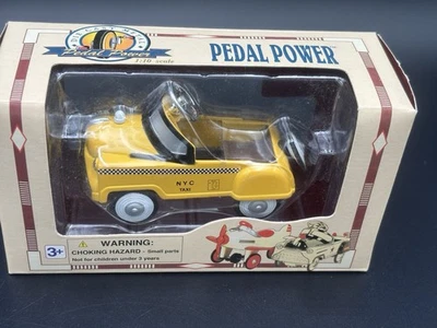 Golden Wheel Pedal Power NYC Taxi 1/10 Scale Die Cast Metal Car New In Box - Image 1 of 4