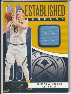 2019-20 Panini Absolute Nikola Jokic Established Threads Patch #ET-NJK Nuggets - Image 1 of 2