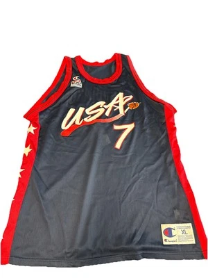 David Robinson #7 Champion USA DREAM TEAM Jersey Sz 44 San Antonio Spurs  - Image 1 of 4