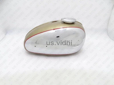 Tanque de gasolina para Bsa A65L Thunderbolt 4 Ga. En dorado y cromado con tapa (tanque de combustible) Foto 1 de 4