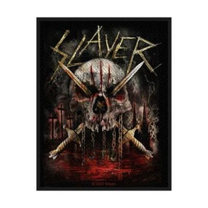 OFFICIAL LICENSED - SLAYER - SKULL & SWORDS SEW ON PATCH THRASH METAL - Picture 1 of 1