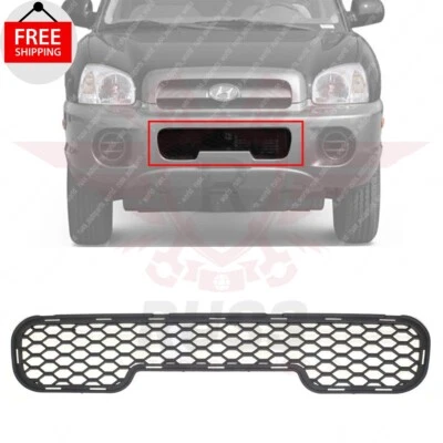 New Front Bumper Grille Black Plastic Fits 2001-2006 Hyundai Santa Fe HY1036107 Foto 1 de 4
