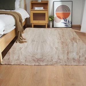 Ultra Soft Faux Rabbit Fur Rug 4X6, Machine Washable Area Rugs for Bedroom Fluff - Picture 1 of 7