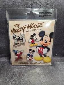 Colección de Pines Mickey Mouse de los Parques Disney Juego de 4 Mickey a través de los años PAQUETE NUEVO - Imagen 1 de 2