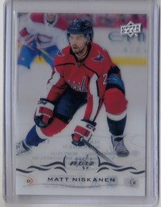 MATT NISKANEN 18/19 Upper Deck UD Clear Cut Acetate Card 186 Washington Capitals