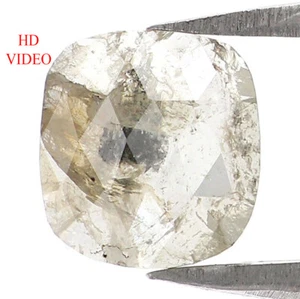 0.71 CT Natural Loose Cushion Cut Diamond 6.50 MM Salt And Pepper Diamond LQ7008 - Imagen 1 de 8