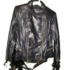 Womens Leather Jacket Black-sz. XL
