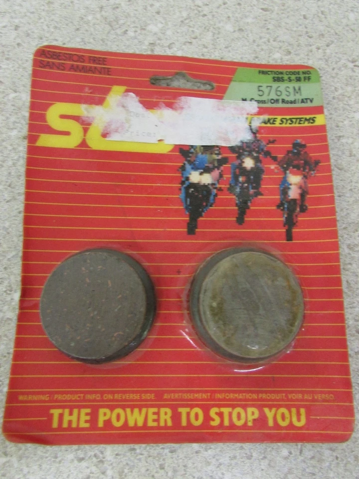 NUEVO YAMAHA YT125 YT175 YTM200 YTM200 YTM225 TRI MOTO SBS PASTILLAS FRENO TRASERO 576SM Foto 1 de 1