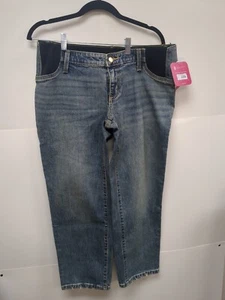 Jeans Isabel Maternity nuovo taglia 4 vintage elasticizzato pannello laterale dritto lavaggio medio - Foto 1 di 3