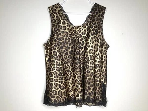 Vintage Secret Treasures Leopard Print Lingerie/Sleep Tank Top Size 2X - Picture 1 of 4