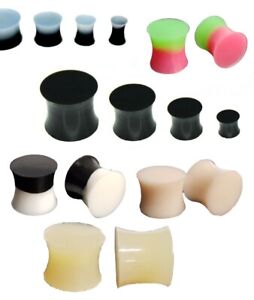 2X Flesh Tunnel Plug Earring Stretcher Expanders Plugs Rubber Silicone 3-25mm