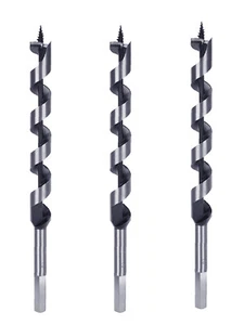 Juego de 3 brocas de barrenadora de madera vástago hexagonal a punto de tornillo de 9 pulgadas Broca larga para carpintería - Imagen 1 de 24