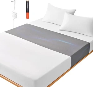 Sábanas de puesta a tierra para todos los tamaños de colchón, alfombrilla de puesta a tierra para cama 10 % fibra plateada - Imagen 1 de 12