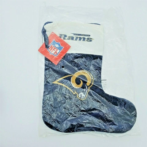 NEW Sealed - St. Louis Rams Rams Christmas Stocking White Cuff NFL FOOTBALL Cover