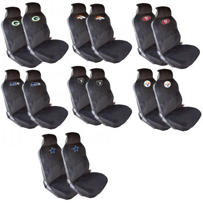 New NFL Universal Fit 2 Front Car Truck SUV Van Front Sideless Seat Covers Set - Image 1 of 2