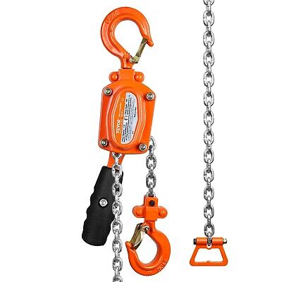 Mini Manual Lever Chain Hoist Auto Chain Leading 360° Rotation Hook 1/4 Ton 10FT • 129.99£