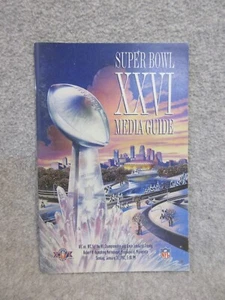 1992 SUPER BOWL #26 Media Guide REDSKINS vs BILLS  SEND IN FOR GRADING Condition - Picture 1 of 2
