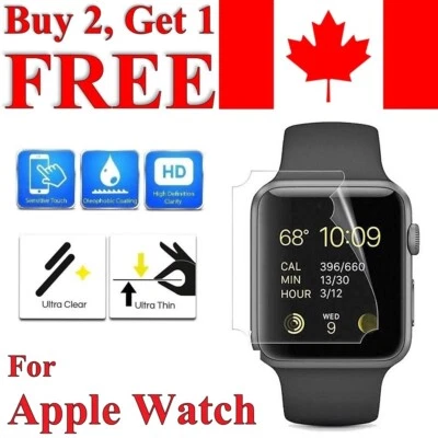 Premium Screen Protector Cover for Apple Watch Series 2 3 4 5 6 7 8 9 SE Ultra - Image 1 of 2