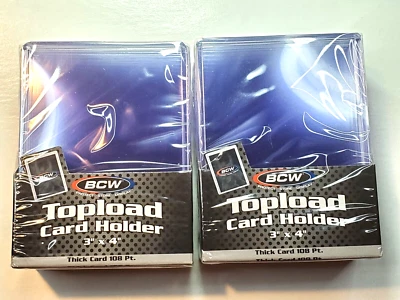 20 Thick 3 X 4 Ultra Clear 108pt 2.75mm Rigid Pro Top Loaders BCW - 2 pkgs of 10 - Image 1 of 4