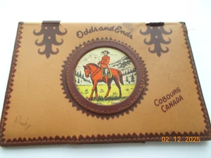 Souvenir Leather "Folder" of Cobourg Canada with an RCMP Mountie, name on it - Picture 1 of 5