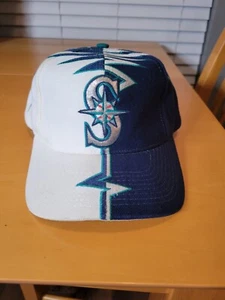 Vintage Seattle Mariners STARTER Shockwave Adjustable Hat Cap MLB 90s - Picture 1 of 4