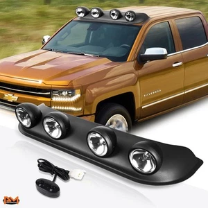 Universal 4X4 Clear Lens Off-Road Roof Mounted Fog Light/Lamp W/Switch+Harness - Picture 1 of 6