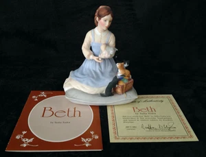 Figura Beth de porcelana Franklin con certificado de autenticidad - pintada a mano - 1983 - Imagen 1 de 9