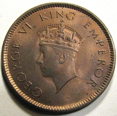 1939 India 1/4 Anna, Calcutta, Uncirculated, Quarter Size, Small Change, World - Image 1 of 2