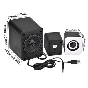 Mini Usb 2.1 Wired Combination Speaker Bass Music Subwoofer For Phone Lapt AM - Picture 1 of 8