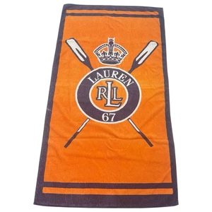 Lauren Ralph Lauren LRL Vintage Nautical Logo Beach Towel 64x35 Y2K Preppy - Picture 1 of 8