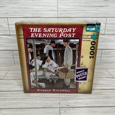 Buffalo Saturday Evening Post Rockwell "The Rookie" 1000 Piece Puzzle Red Sox - Image 1 of 4