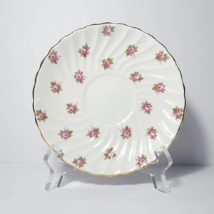Vintage Aynsley England Bone China weiß rosa Blumen Goldrand 5,5" Untertasse - Bild 1 von 10