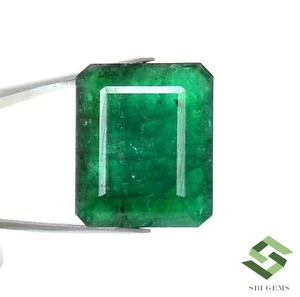 Piedra preciosa suelta facetada 23,32 CTS corte octágono esmeralda natural certificada 19x16 mm - Imagen 1 de 8