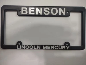 Vintage Benson Lincoln Mercury Booster License Plate Frame Pittsburgh PA - Picture 1 of 3