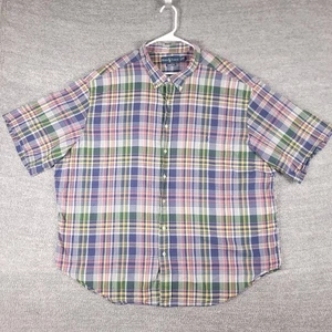 Camisa Ralph Lauren Para Hombres 4XB Multicolor Cuadros Manga Corta Abotonada Clásica - Imagen 1 de 7