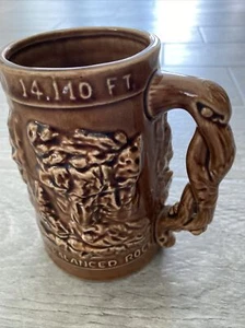 Pikes Peak Colorado Ceramic Stein Mug Souvenir Ceramic 5 3/4" Tall - Picture 1 of 6
