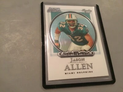 2006 Bowman Sterling #18 Jason Allen Rookie Football Card  - Image 1 of 2