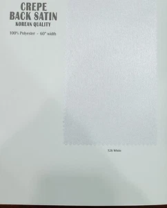 Crepe Back Satin Bridal Fabric Drapery Soft 60" Inches By the Yard Crepeback - Picture 1 of 44