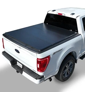 Cubierta rígida Tonneau de 5,5 pies 3 pliegues para caja de camioneta Ford F150 F-150 15-24 impermeable - Imagen 1 de 7