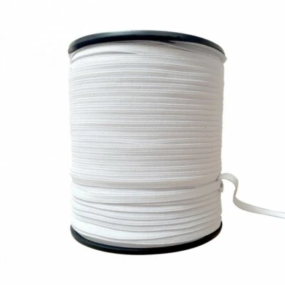 Nastro Gomma 5mm Standard-Elastik Bianco Venduto Metro Filo Banda per - Immagine 1 di 2