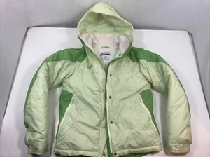 Columbia Youth Winter Zip Jacket Lime & Green Hooded Jacket Size 14/16 - Picture 1 of 10