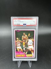 Magic Johnson Rookie Card RC 1981 Topps Basketball #21 PSA 7 NM Near Mint
