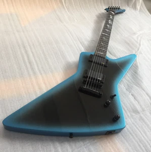 Explore Electric Guitar Blue Burst Werewolf Bone Nut Rosewood Fretboard H-H - Picture 1 of 7