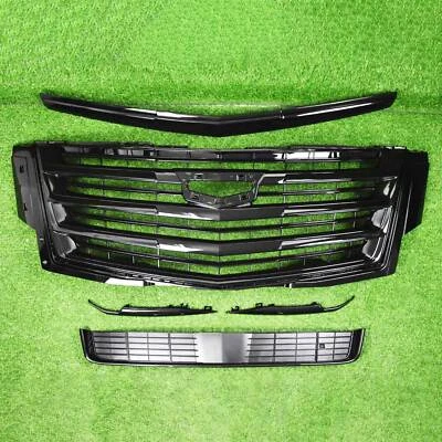 For 2015-2020 Cadillac Escalade Platinum Upper Lower Grille Hood Molding Trims - Image 1 of 4