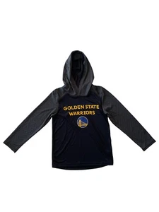 NBA Golden State Warriors Long Sleeve Hoodie Black Unisex Kids SZ XS 4-5 EUC ๐ - Picture 1 of 11