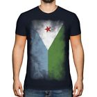 Djibouti Bandera Desteñida Hombre Camiseta Top J ? B ? T ?